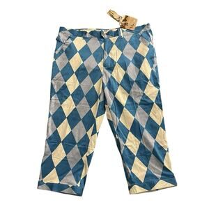 Royal & Awesome Golf Knickers Old Tom`s Multicolored Argyle Shorts Waist 40 New